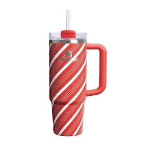 Stanley 30 oz Stainless Steel H2.0 FlowState Quencher Tumbler Candy Cane Twist